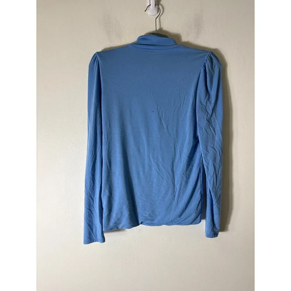 J.Crew Light Blue Soft Tee Turtleneck Sz S